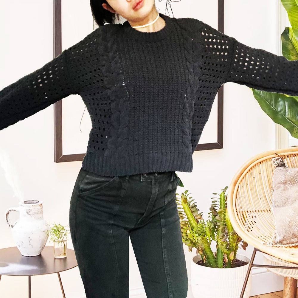 Hollister Open-Stitch Chenille Sweater